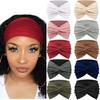 Women's Twisted Wide Headband, Elastic Cross Knotted Hairband for Sports Casual Wear