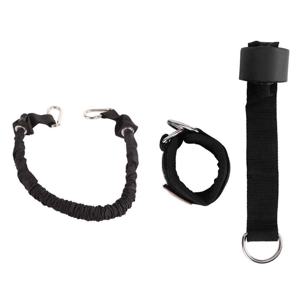Leggings Türzugseil Fitness Widerstandsbänder Beinring Schnalle Knöchelbandage Set Schwarz