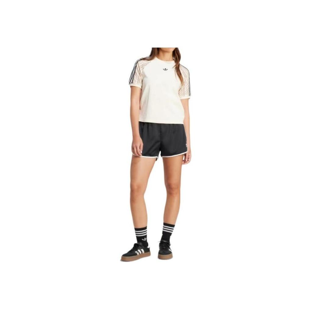 adidas Originals Women's Summer Glow Cali Short Sleeve T-Shirt Wonder White Women KC0770