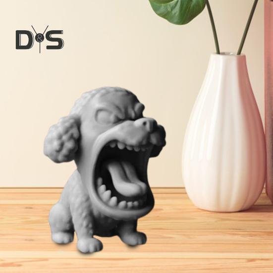 Roaring In Anger Animal Figurine 3D Printed Dog Rabbit Shark Elephant Statue Sculpture Home Office Bookshelf Desktop Decoration Ornament