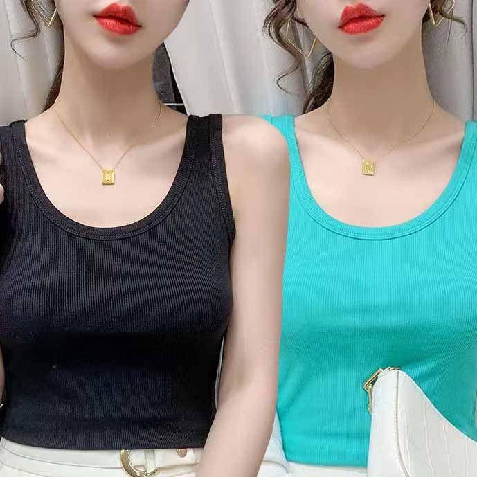 Simple and Chic Women's Plus Size Slim Fit Solid Color Tank Top for Spring and Summer - Wear As a Base or Outer Layer, Threaded Spaghetti Straps