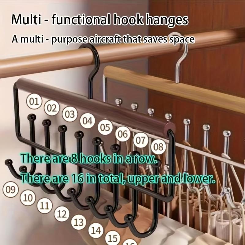 Appendiabiti in Metallo da Parete con Scatola Portaoggetti e 8 Ganci - Perfetto per Cappelli, Asciugamani e Cinghie, Appendi Reggiseni per Organizer per Armadio