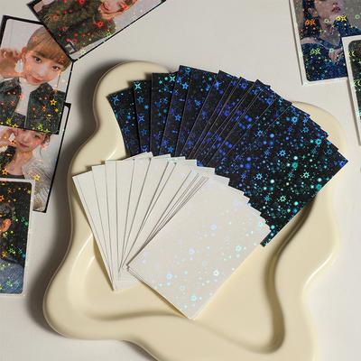 20 szt. Laser Star 3-calowa folia na karty fotograficzne Uchwyt na karty Star Chasing Album Card Dwuwarstwowe etui ochronne Etui na karty studenckie z własnym nadrukiem