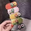 5Pcs Kids Hairpin Knitted Flower Decor Side Bang Hair Clips Gentle Non-Pulling BB Clips Birthday Party Hair Accessories