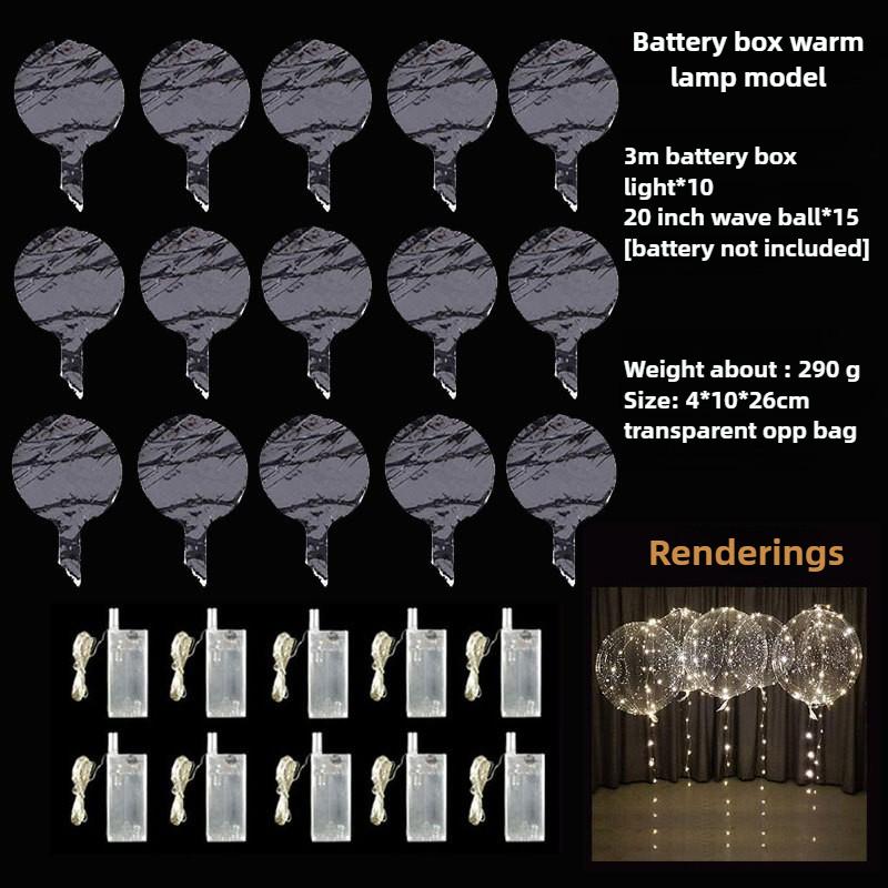 10-Pack Glowing Balloons with Helium Bobo Ball, 20-Inch LED Colorful Warm Transparent Light-up Bobo Ball Set