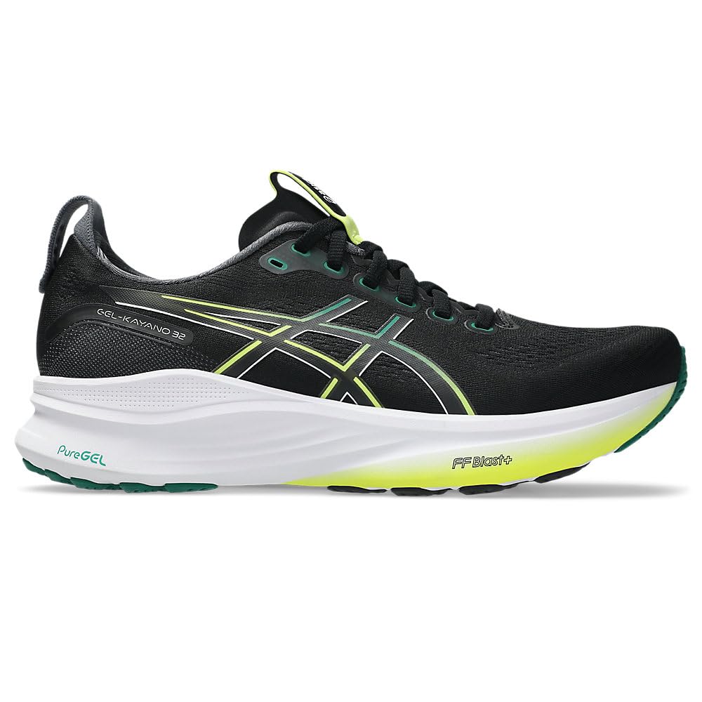 Asics Official Store Exclusive 32 Running Size Green GEL-KAYANO Shoes, Men's, 27.5, 2E, Black/Jasper