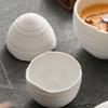 Ciotola da Dessert in Ceramica a Forma di Uovo Resistente al Calore con Coperchio Ciotola per Cucina Molecolare Ristorante