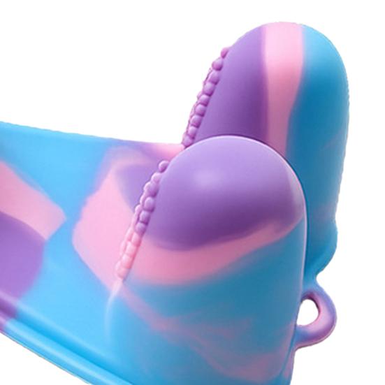 1/3Pcs Silicone Snack Clip Food Grade Chips Nuts Cookies Finger Clamp Dirty Hands Prevention Anti-Slip Food Picking Three Finger Cot Glove