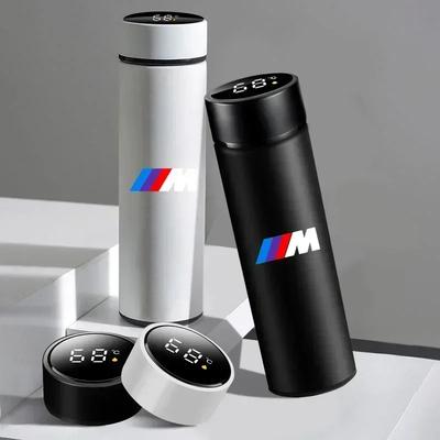 Copo Inteligente de Temperatura Emblema de Carro de Aço Inoxidável 500ml Copo de Café Para X1 X2 X3 X5 X4 X6 X7 M3 M4 M5 F20 F40 F30 F34