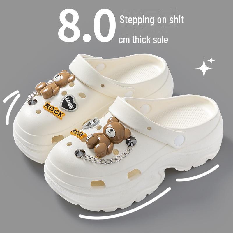 

Женские нескользящие сандалии из ЭВА на толстой подошве 2024 г.: Пляжная обувь с защитой от запаха для летнего ношения на открытом воздухе 38-39