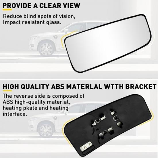 For 2017- FORD SUPER DUTY Mirror Glass Lower Heated Passenger Right RH Side