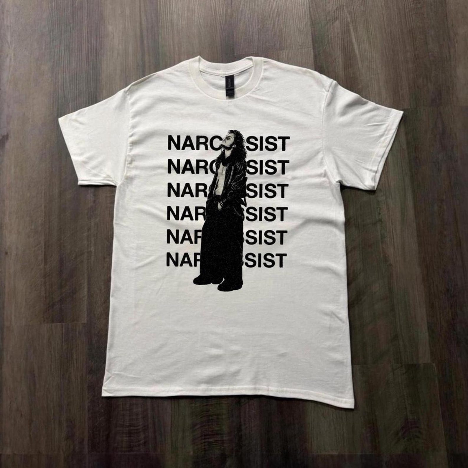 Narcissist Graphic T Shirt, Vintage Typography Tee, Grunge Streetwear Shirt, Minimalist Statement Tee, Unisex Oversized Shirt S