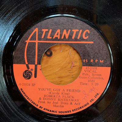 7inch Record ROBERTA FLACK  DONNY HATHAWAY  Youve Got A Friend  Gone Away 452808 Atlantic  Jamaica SoulFunk Used