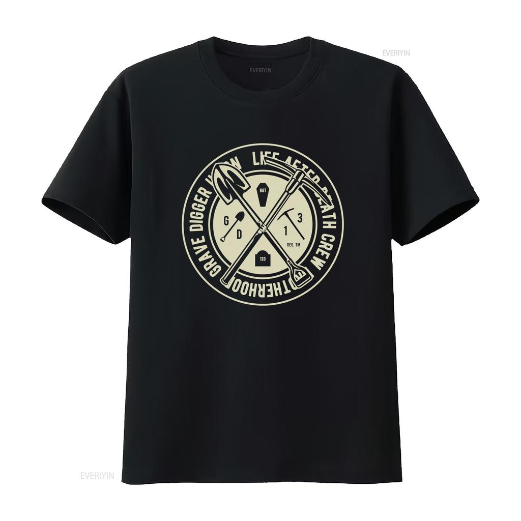NEW Limited Grave Diggers Union Life After Death Crew T shirt USA S XXL vintage Washed homme Stretched designer clothes Stylish