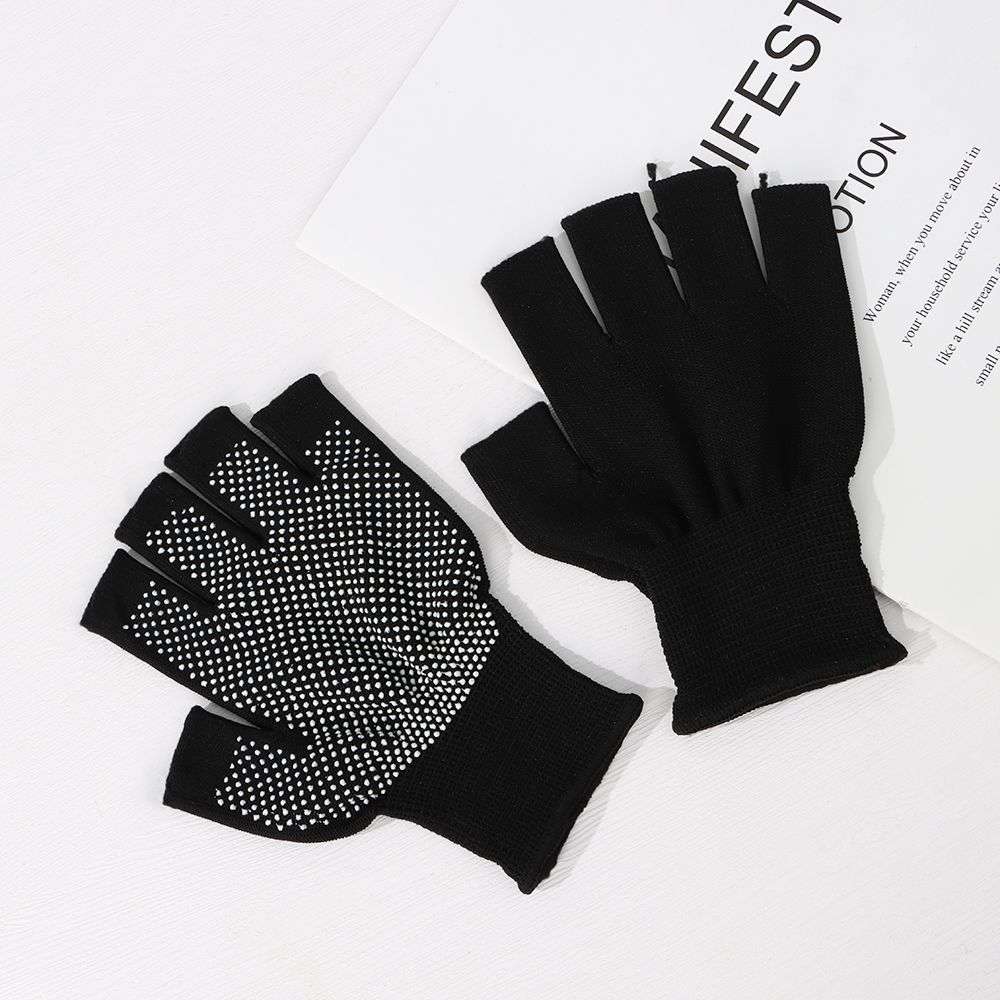 Yoga Breathable Bicycle Equipment Anti-slip Mitten Cycling Gloves Half Finger Gloves Work Mittens