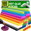 100-10Pcs Multicolor Hot Melt Glue Sticks Strong Viscosity Glue Paintless Repair Strip Hot Melt Glue Gun DIY Repair Tool 7*100MM