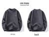 Woodpecker Men's Slim Fit Round Neck Knit Sweater - Warm Velvet Base Layer for Autumn/Winter