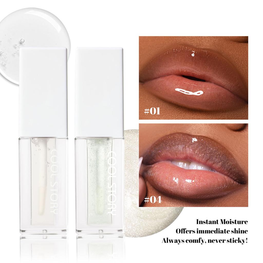 Shimmer Lip Oil Tinted for Fuller Lip Effect, Collagen Lip Gloss, Moisturizing Lip Care Extreme Volume Lip Essence Lips Enhancer