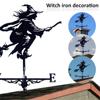 Witch Metal Wind Vane Ornament Outdoor Garden Roof Wind Stainless Steel Spray Painted Wind Vane Iron Art