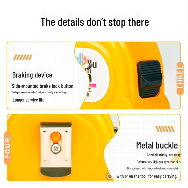 High-Precision Durable Steel Tape Measure - Drop-Proof, Wear-Resistant (3m, 5m, 7.5m, 10m)