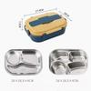Stainless Steel Bento Lunch Box Portable Large Capacity Insulated Lunch Box for Student