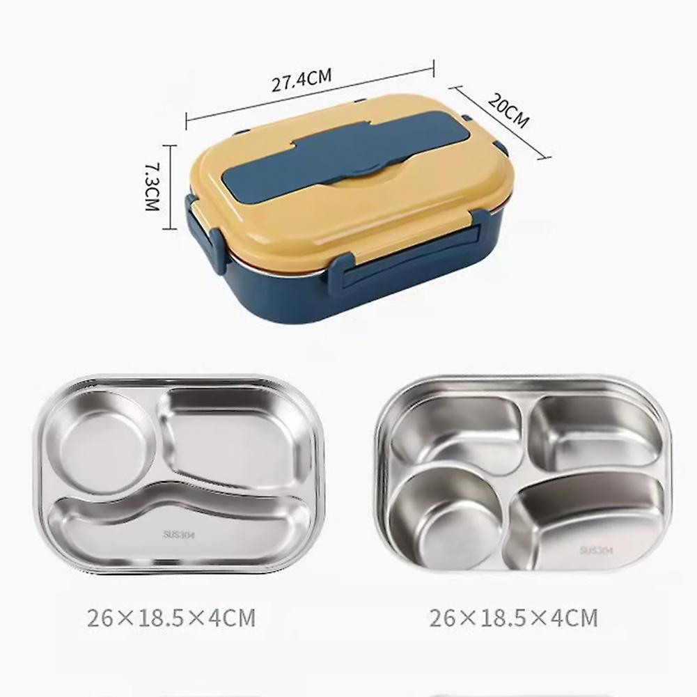 Stainless Steel Bento Lunch Box Portable Large Capacity Insulated Lunch Box for Student