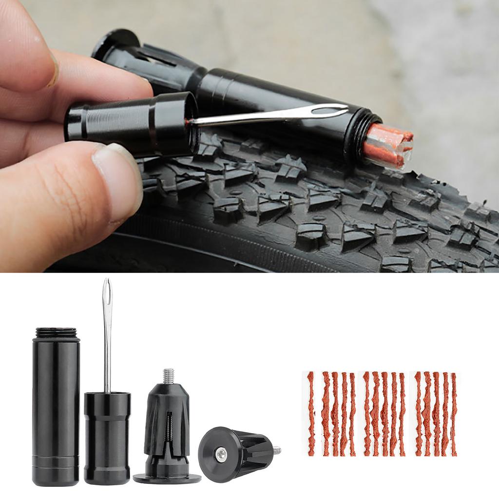 Bike Tubeless Tyre Repair Kits with Rubber Strips Bicycles Tire Maintenance Tool for Repair Tires Fix Flat Puncture