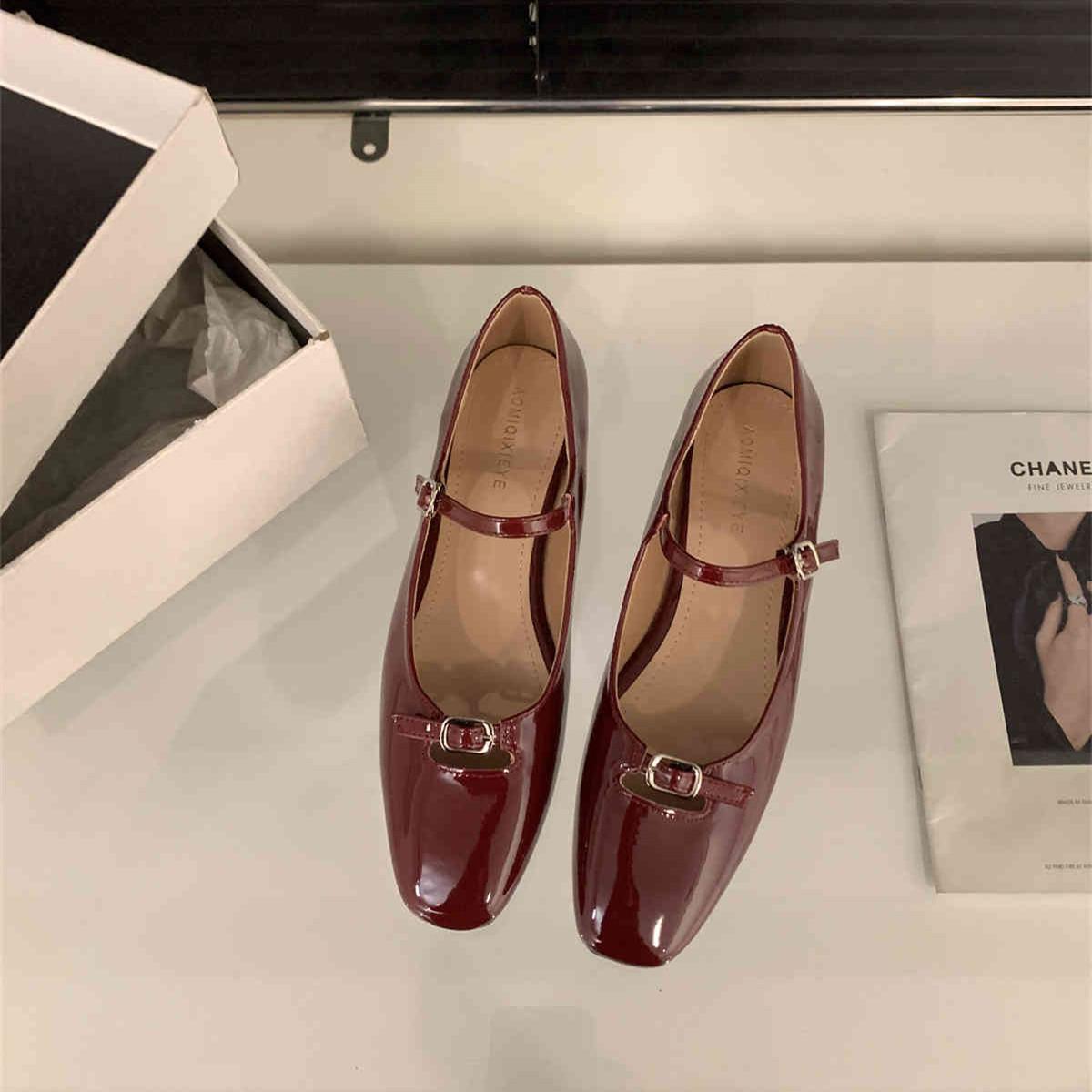 

Bailamos 2025 Women Flats Women Casual Ballet Shoes Fashion Round Toe Shallow Round Toe Mary Jane Soft Sole Ballerin Shoes 35