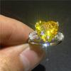 Solitärring 4 Karat Labordiamantring 925er Sterlingsilber Versprechens-, Verlobungs-, Eheringringe für Damen Herren Feiner Partieschmuck