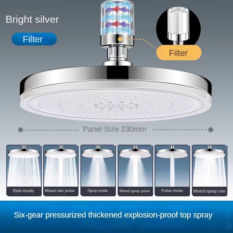 Cap de duș reglabil cu șase viteze Cap de duș de înaltă presiune Seturi de capete de duș Accesorii pentru baie