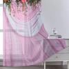 Flower Wall Voile Curtains Living Room Bedroom Decoration Transparent Chiffon Tulle Curtain Kitchen Window Treatment Sheer Polyester Sitting Decor