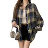 Damen Sommer 2025 Karierte Hemdjacke - Lässiger Stil, Sonnenschutz-Oberteil