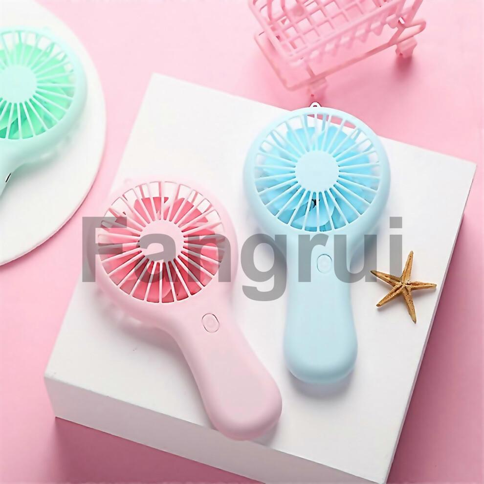 For Portable Mini Handheld Fan Usb Rechargeable Fan Green