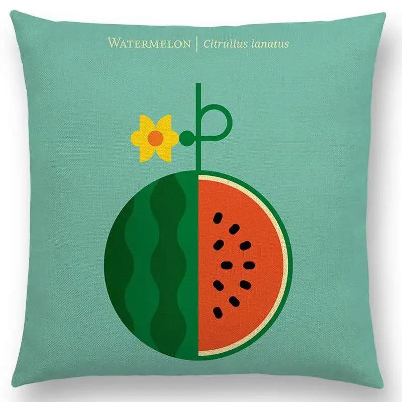 Urocze Owoce Warzywa Poszewka na Poduszkę Cytryna Ananas Awokado Jeżyna Cebula Burak Ogórek Poszewka na Poduszkę Ozdobną na Sofę