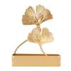 Double Ginkgo Leaf Shape Coil Burner Holder Vintage Iron Fireproof Coil Incense Holder for Home Living Room Golden