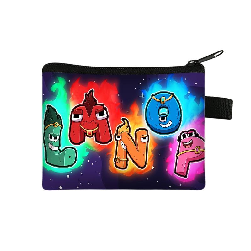 Lore Alphabet Coin Purse Printed Storage Card Make Up Bag Kid Student Gift
