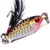 2.5cm 5g Metal Fishing Jig Lure Artificial Bait with Feather Hook Crankbait Lead Jigs Fishing Lures