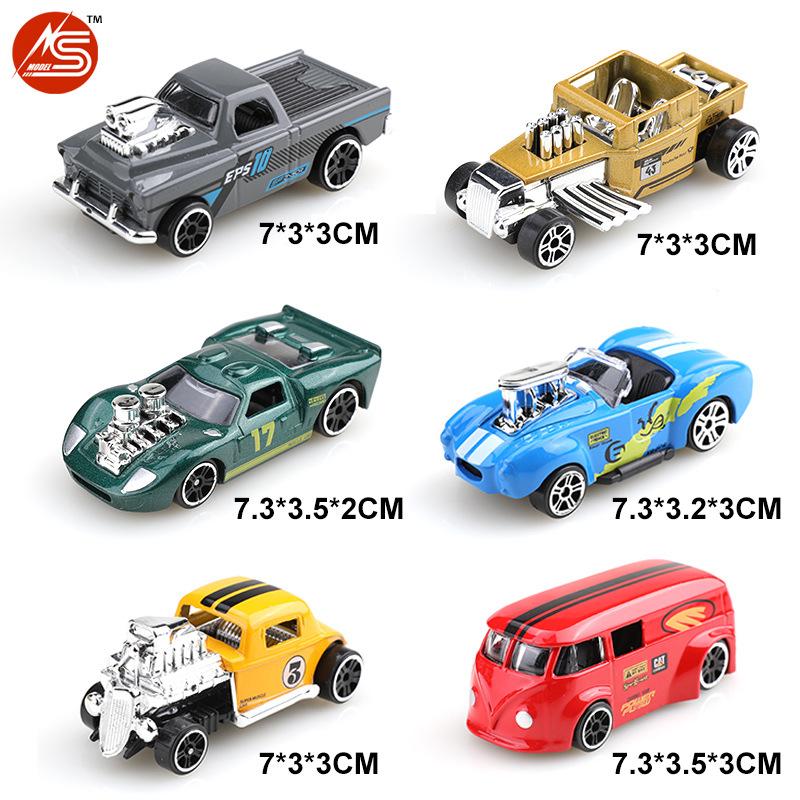 1:60 American MUSCLE TRAILER Alloy Diecast Car Model Toys Sound Light Pull Back Metal Body Rubber Tires Trailer Toys Kids Gifts