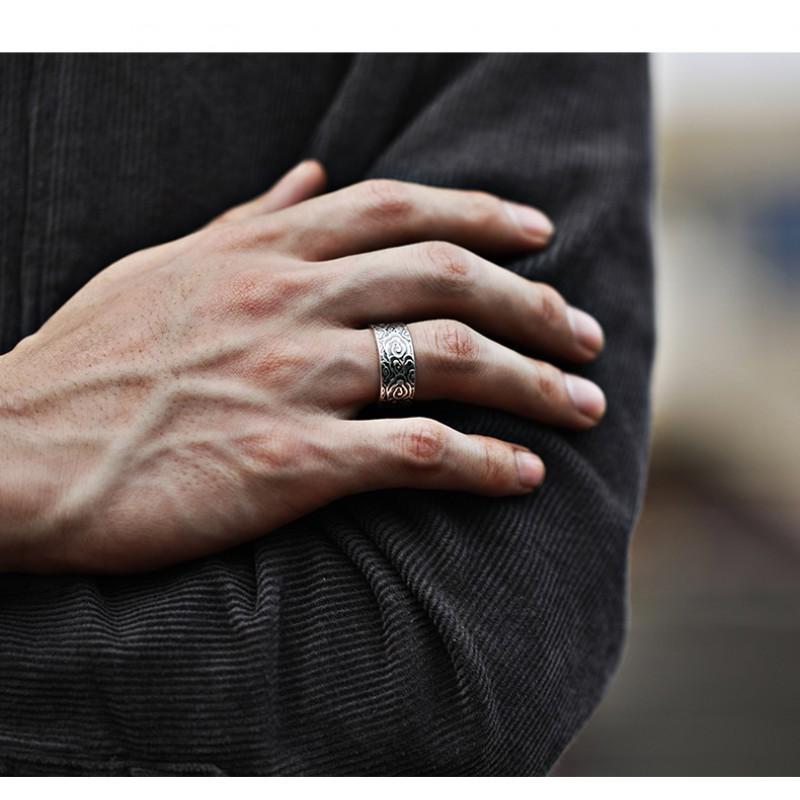 Vintage-Style Pi Xiu Ring Men Women Adjustable Open Band Retro Chinese Mythical Beast Jewelry