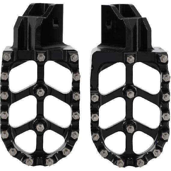 CRF50 Foot Pegs,CRF 50 Footpegs 2025 2024-2013 Dirt Pit Bike,CNC Aluminum AlloyMotorcycle,Wider Platform,Black