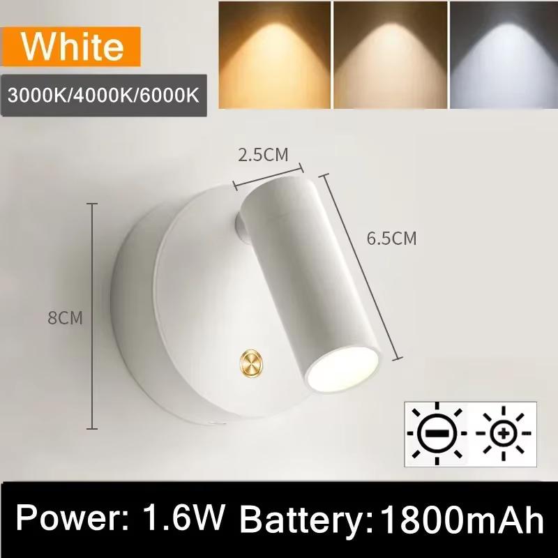 Rechargeable LED Spotlight Touch Dimmable 5V USB Bedside Lamp With Touch Switch Downlight Living Room Kitchen Indoor Decoration