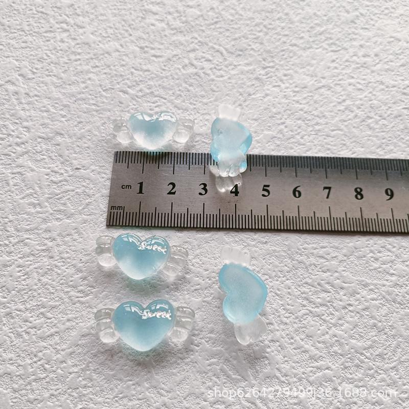 Heart Wing Candy Resin Sticker for DIY Magic Wand & Hair Accessories (2.8x1.4cm)