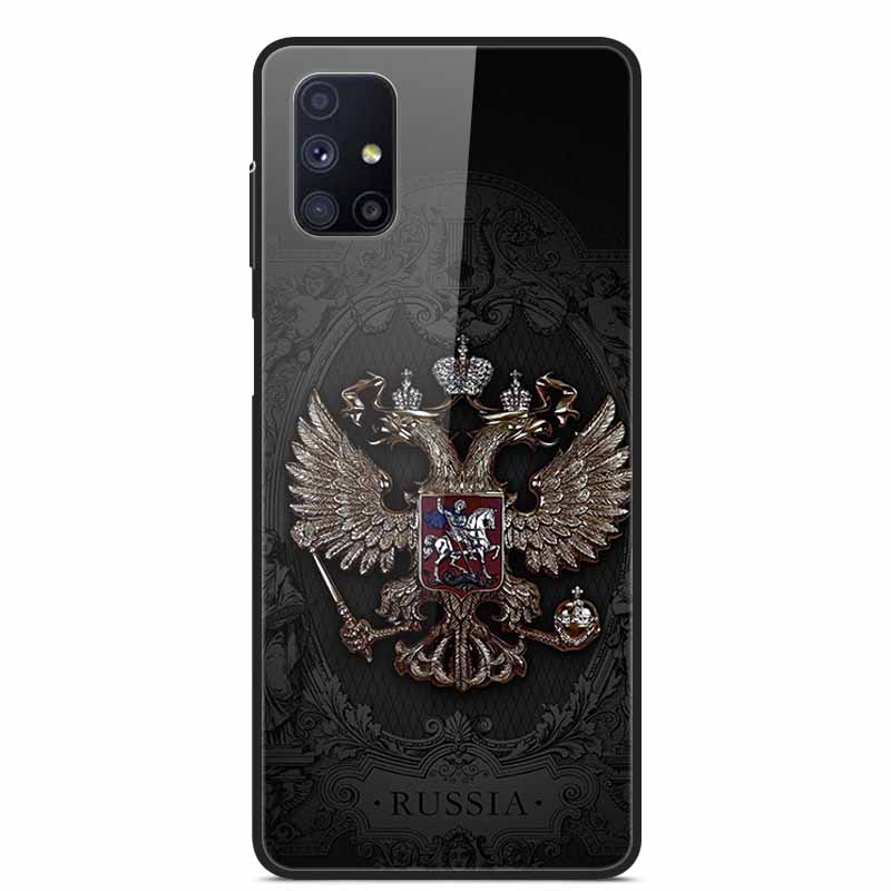 Glas-Rückseite für Samsung Galaxy M51 M31 Hülle Harte gehärtete Glas Hülle für Samsung A71 A51 Hülle A 51 71 M 51 31 Funda Coque