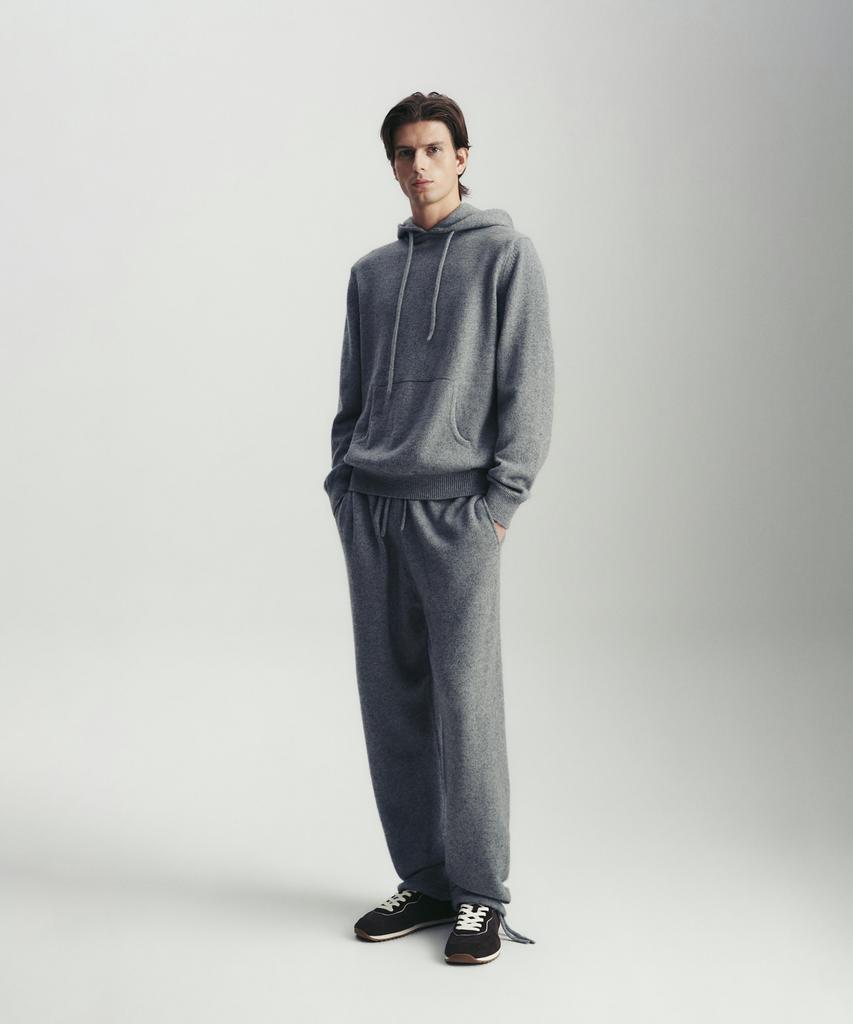 JRIUM Sadie Merino Wool Drawstring Jogger Knit Pants Gray