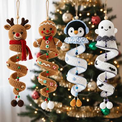 Yarn Craft Crochet Ornament Kit DIY Crochet Kit Hanging Crochet Decoration  Home Holiday Decoration