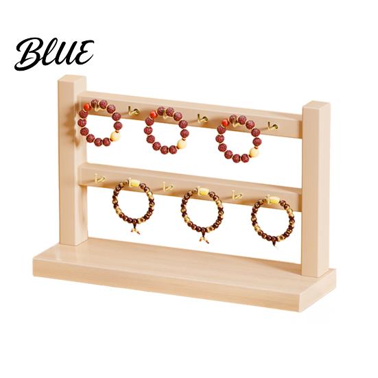 Earring Ring Storage Wooden Jewelry Organizer Durable Display Stand Multiple Layers Space Rustic Wood Saving Rack for Necklaces Bracelets