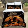 Copripiumino Halloween Matrimoniale King Cartone Animato Zucca Copripiumino Lanterna Set Biancheria da Letto Microfibra Copripiumino Fantasma per Bambini Bambine9