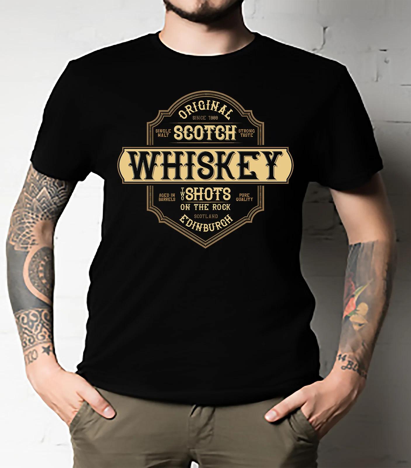 Men s and Women s T-shirts Whiskey Design Essential S
