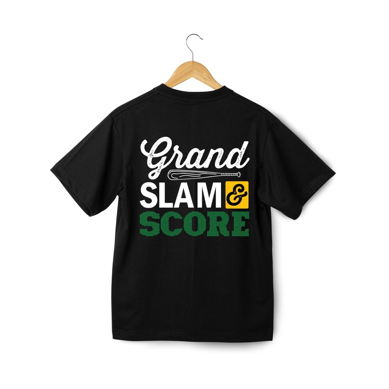 

Grand Slam and Score Crew Neck Unisex T-shirt Men s Women s Tops Tees Black 4XL