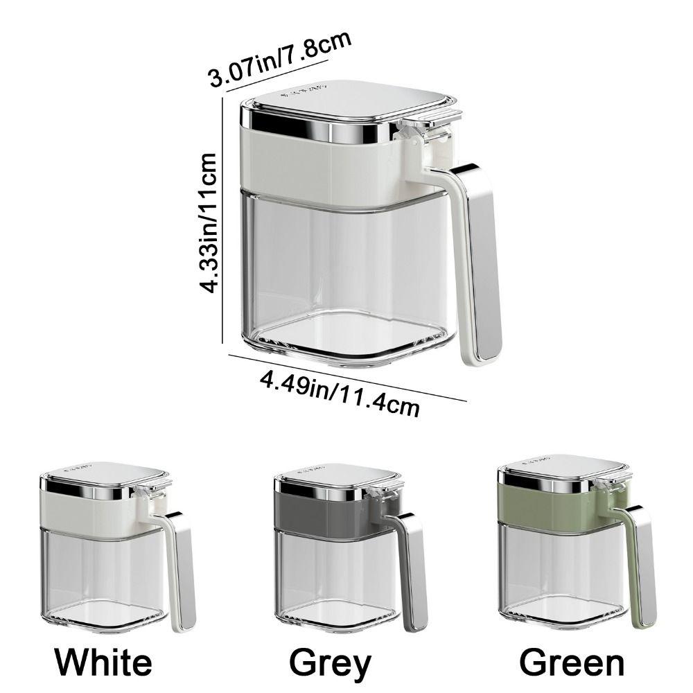 Cutie de Condimente din Sticlă 380ml Etanșă Bol de Zahăr Practic Borcane Condimente Bucătărie